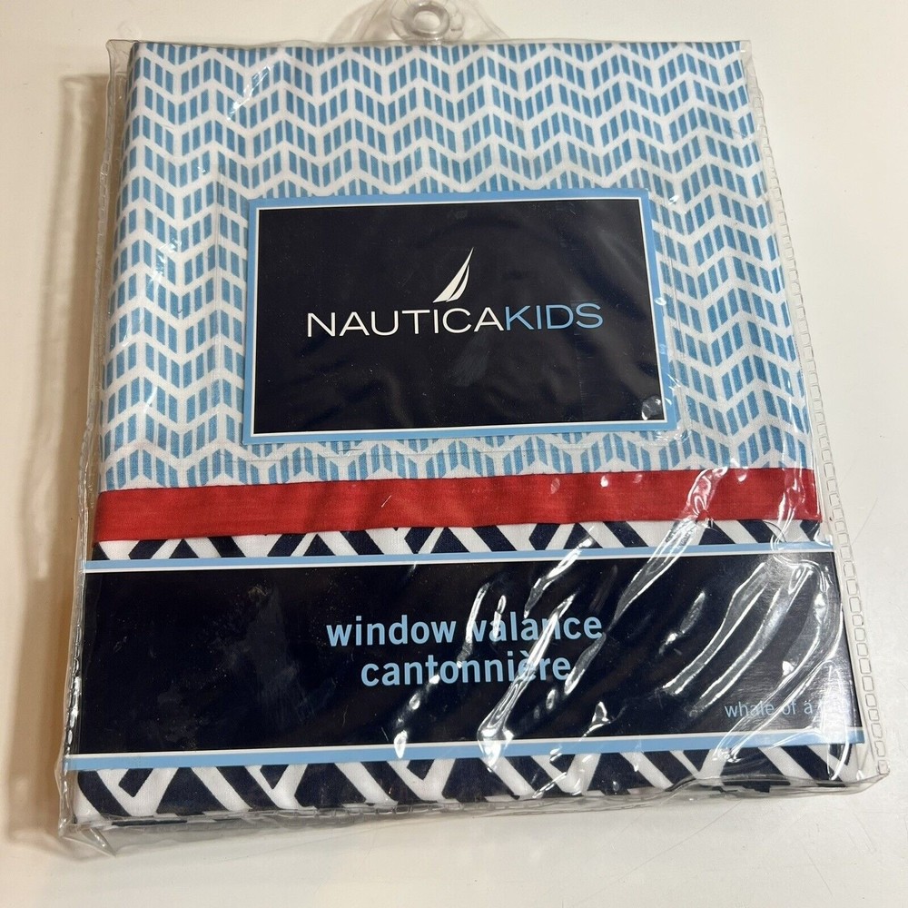 Nautica Kids 4671030 Whale Of A Tale Window Valance 60" x 17" New